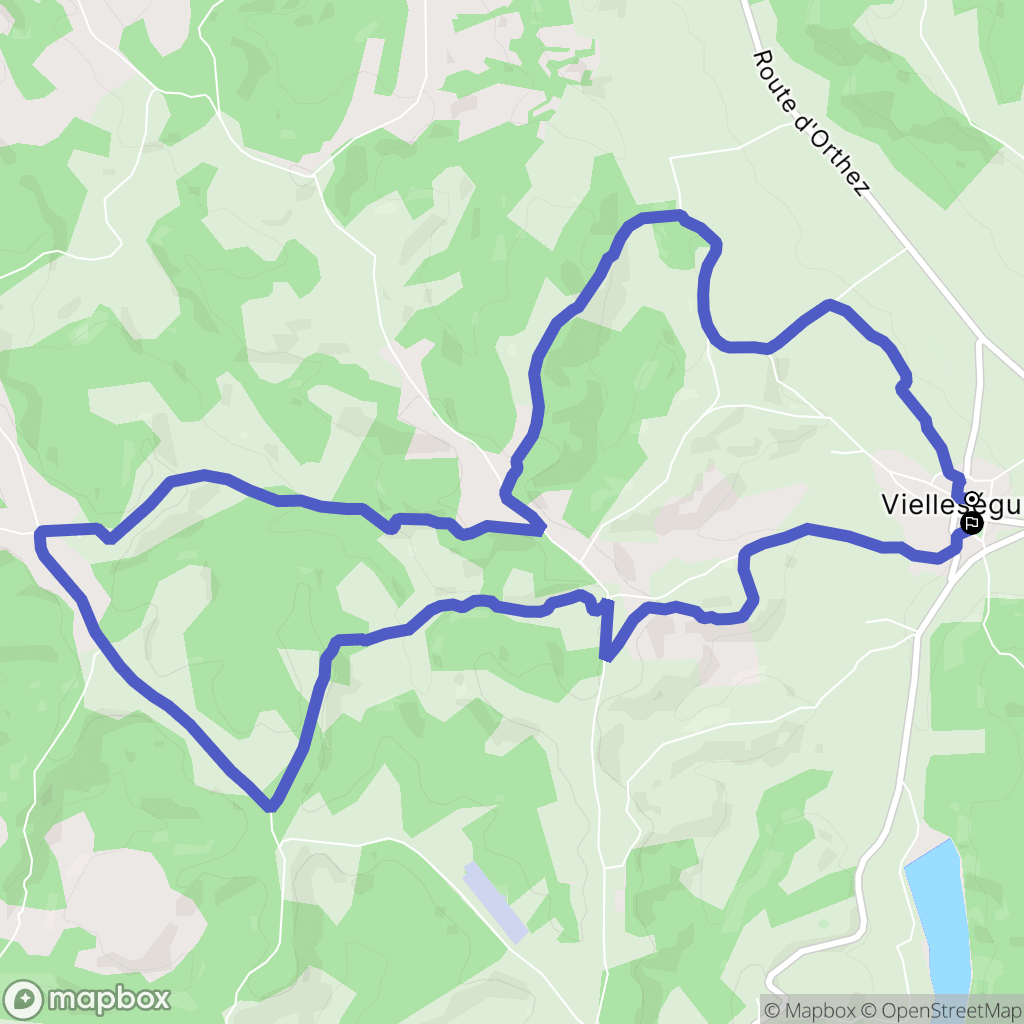 Vielleségure : carte du parcours de randonnée - France