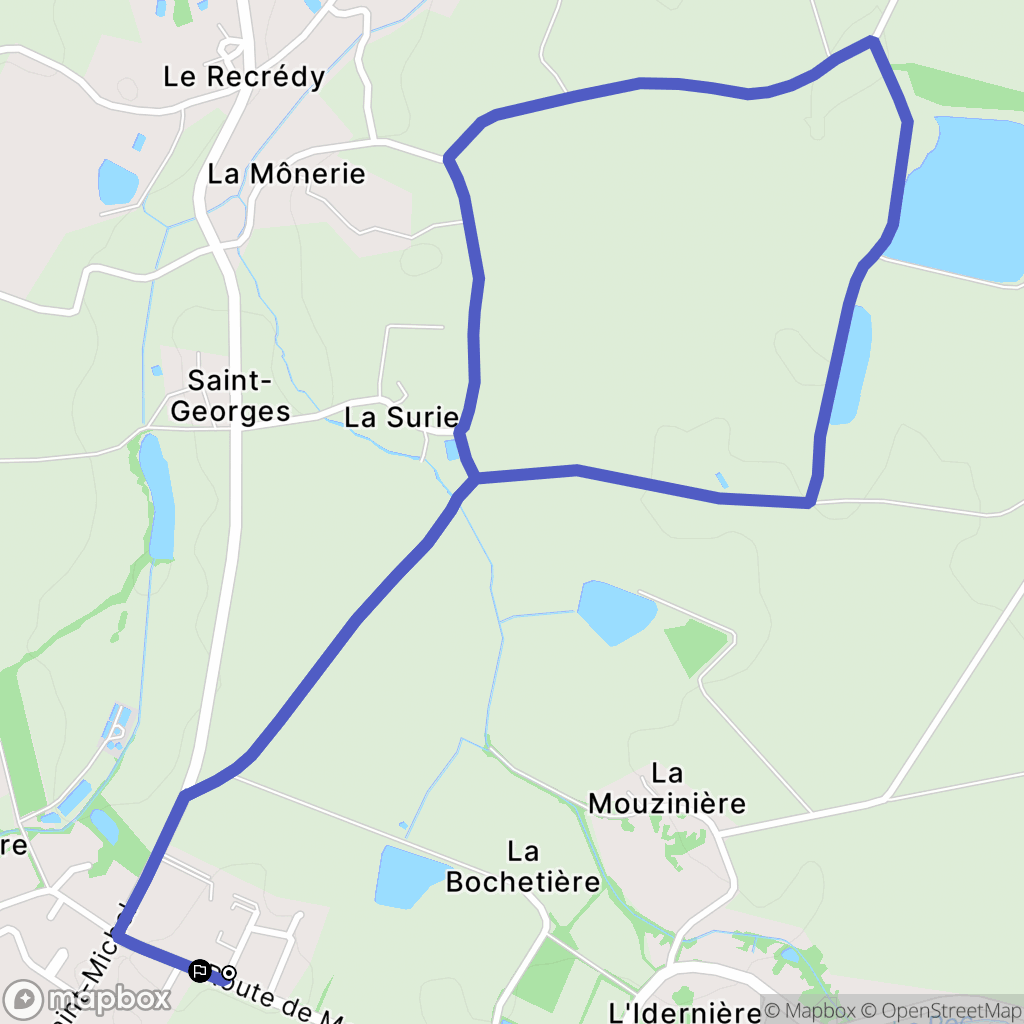 La Génétouze : carte du parcours de randonnée - France