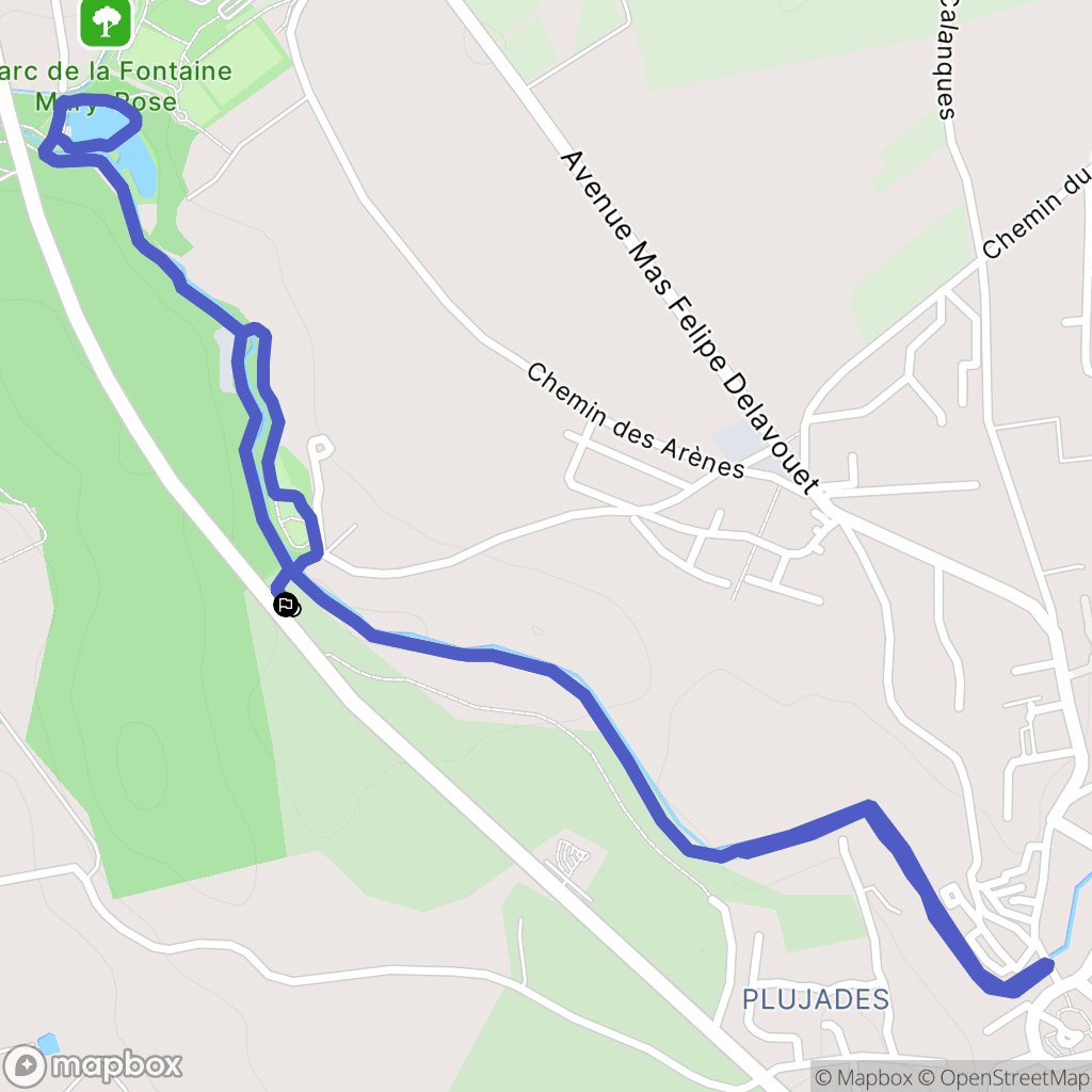 Grans : carte du parcours de randonnée - France