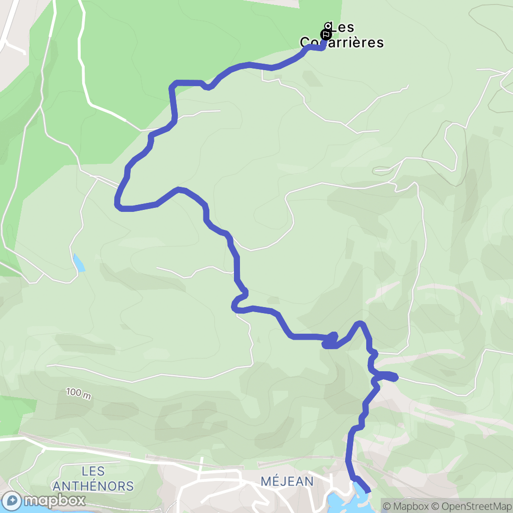 Ensuès-la-Redonne : carte du parcours de randonnée - France