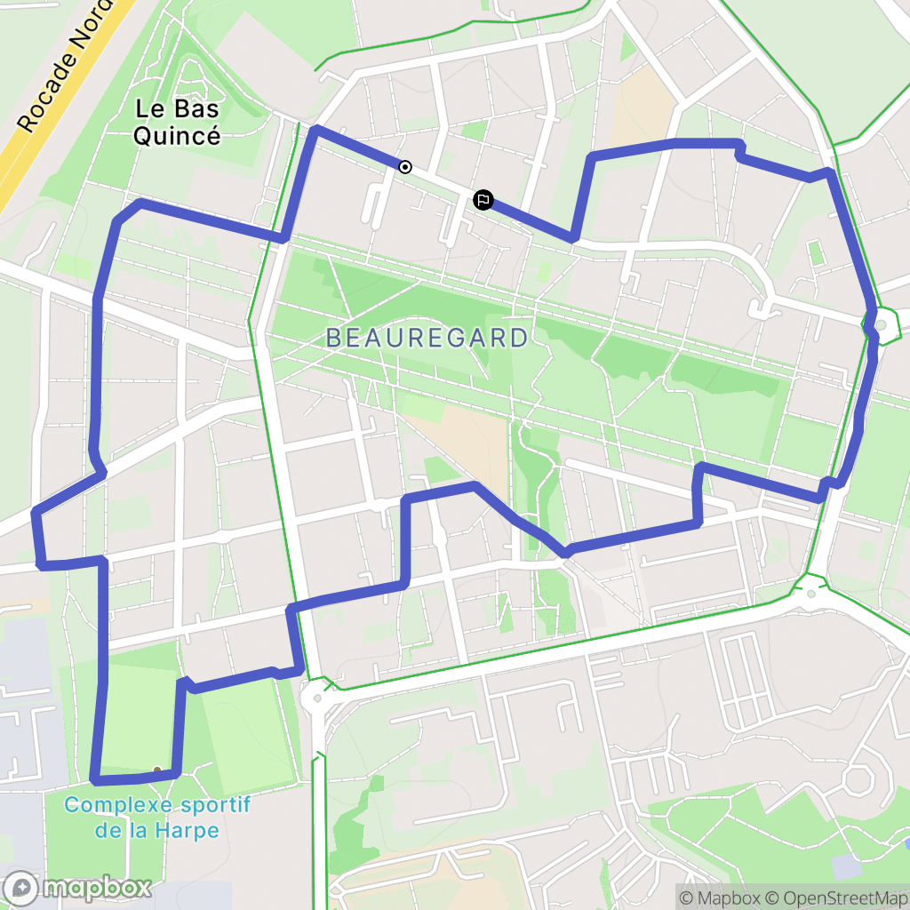 Rennes : carte du parcours de randonnée - France