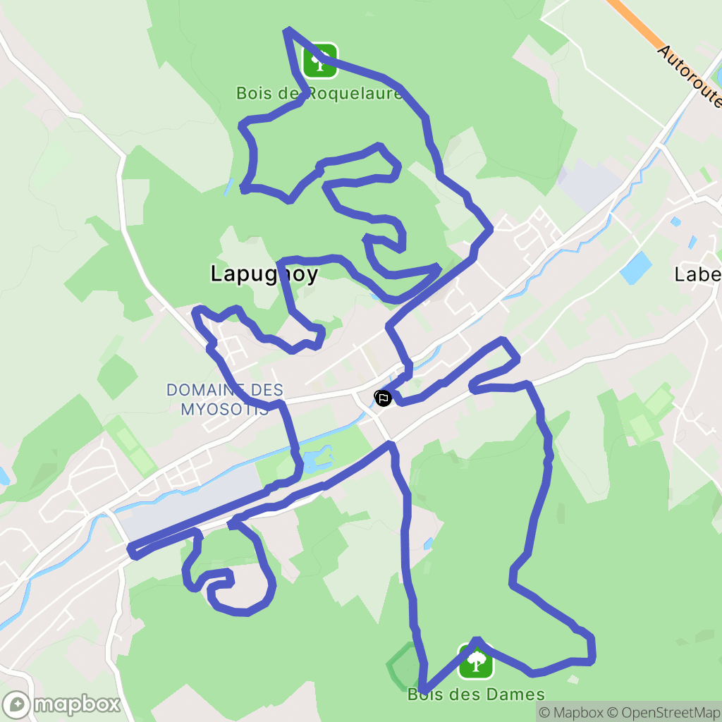 Lapugnoy : carte du parcours de randonnée - France