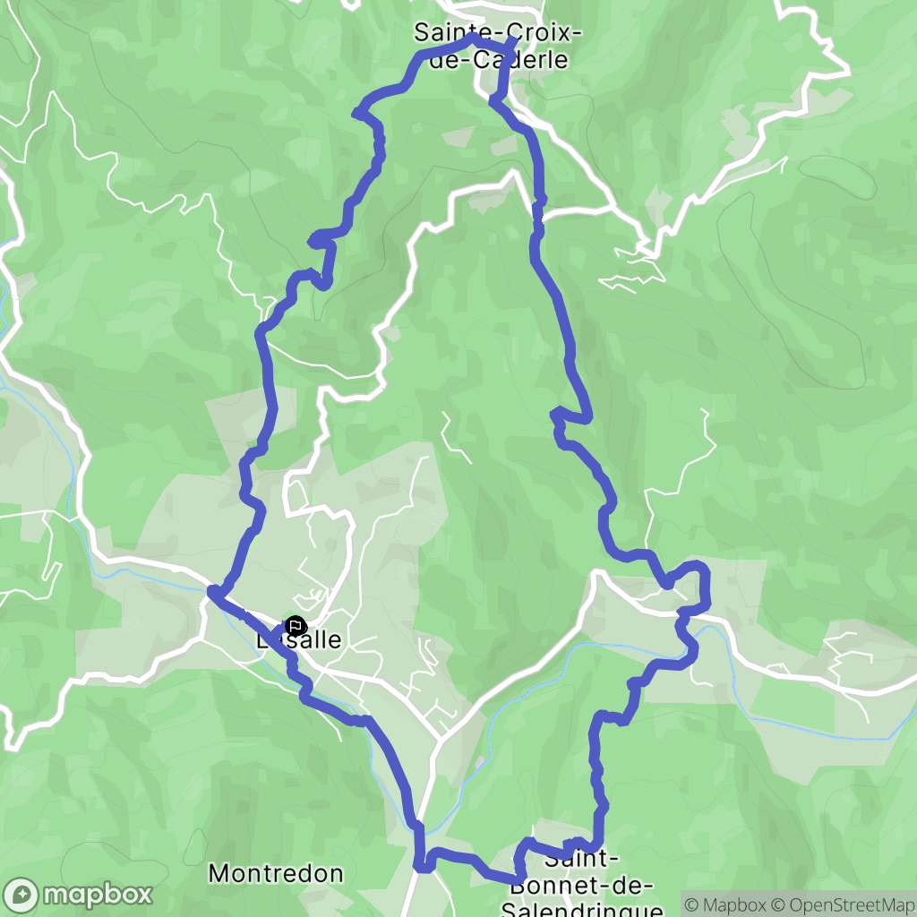 Lasalle : carte du parcours de randonnée - France