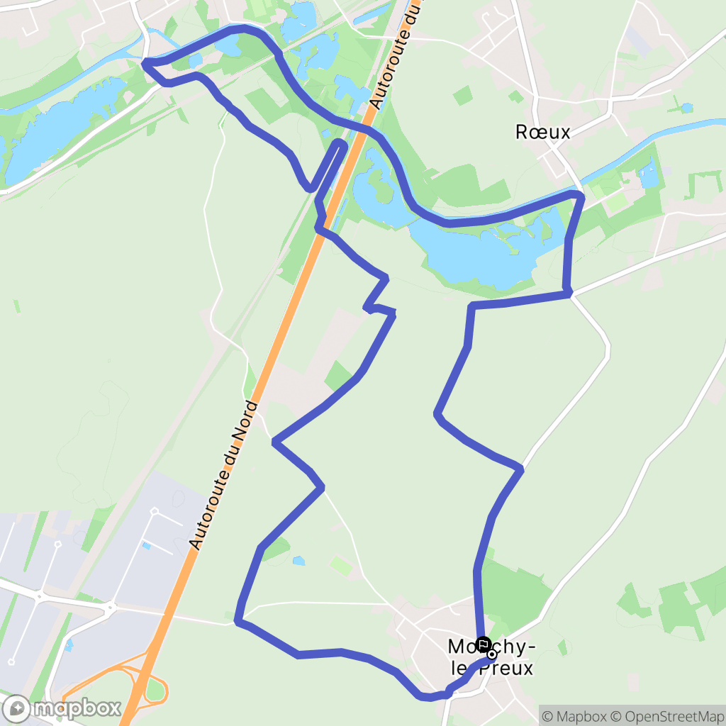 Monchy-le-Preux : carte du parcours de randonnée - France