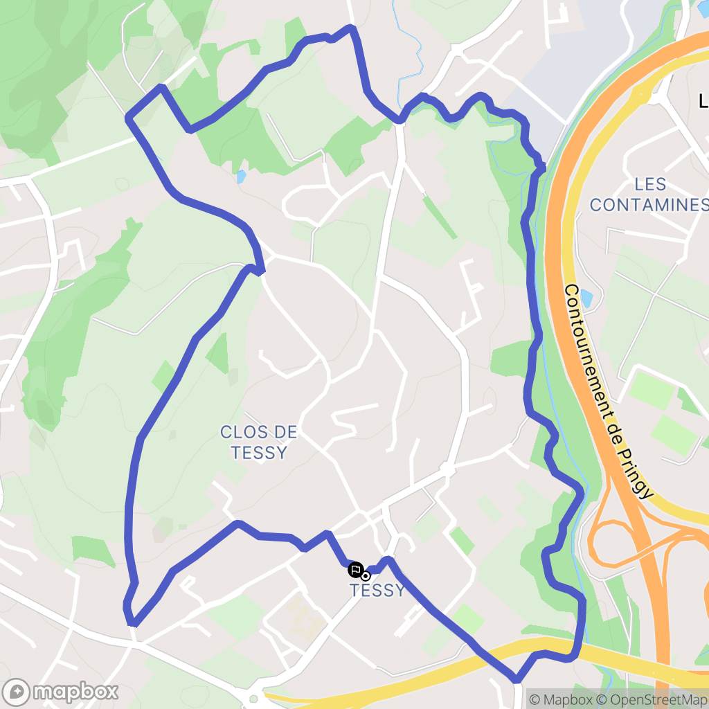 Epagny Metz-Tessy : carte du parcours de randonnée - France