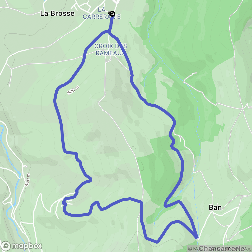 Farnay : carte du parcours de randonnée - France
