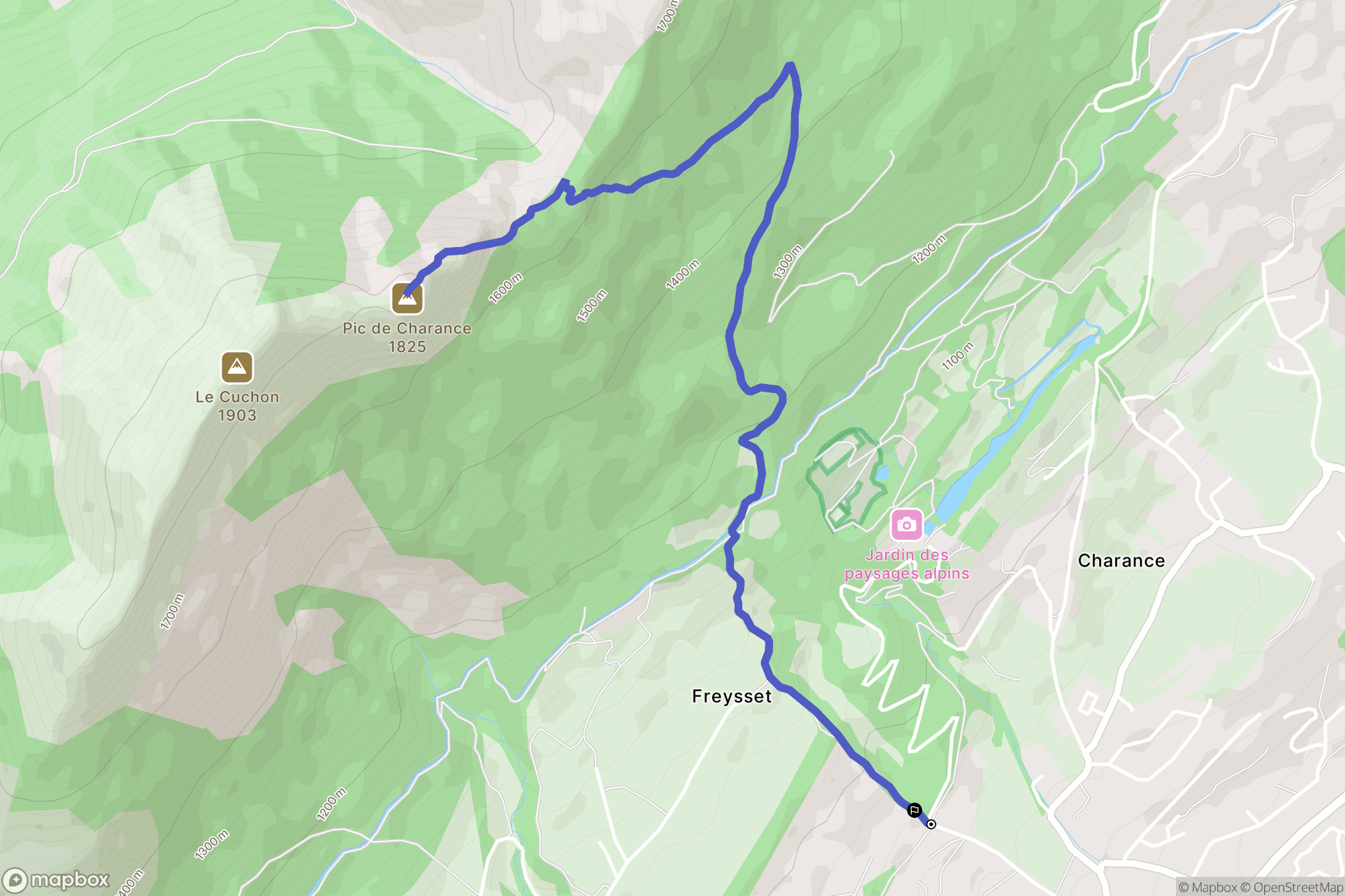 Gap : carte du parcours de randonnée - France