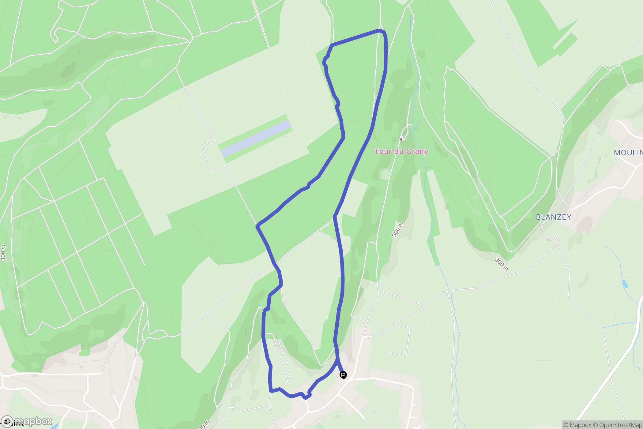 Eulmont : carte du parcours de randonnée - France