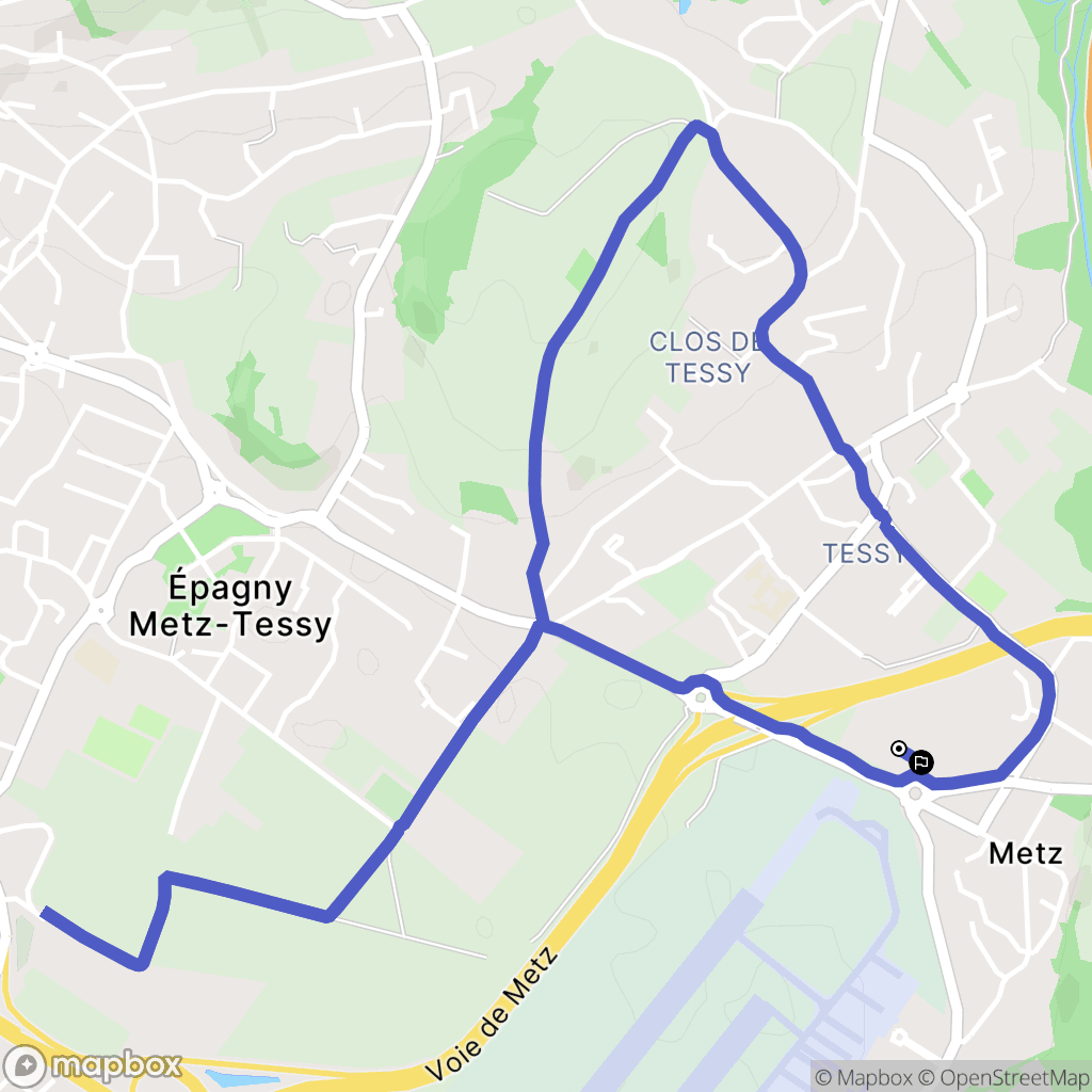 Epagny Metz-Tessy : carte du parcours de randonnée - France