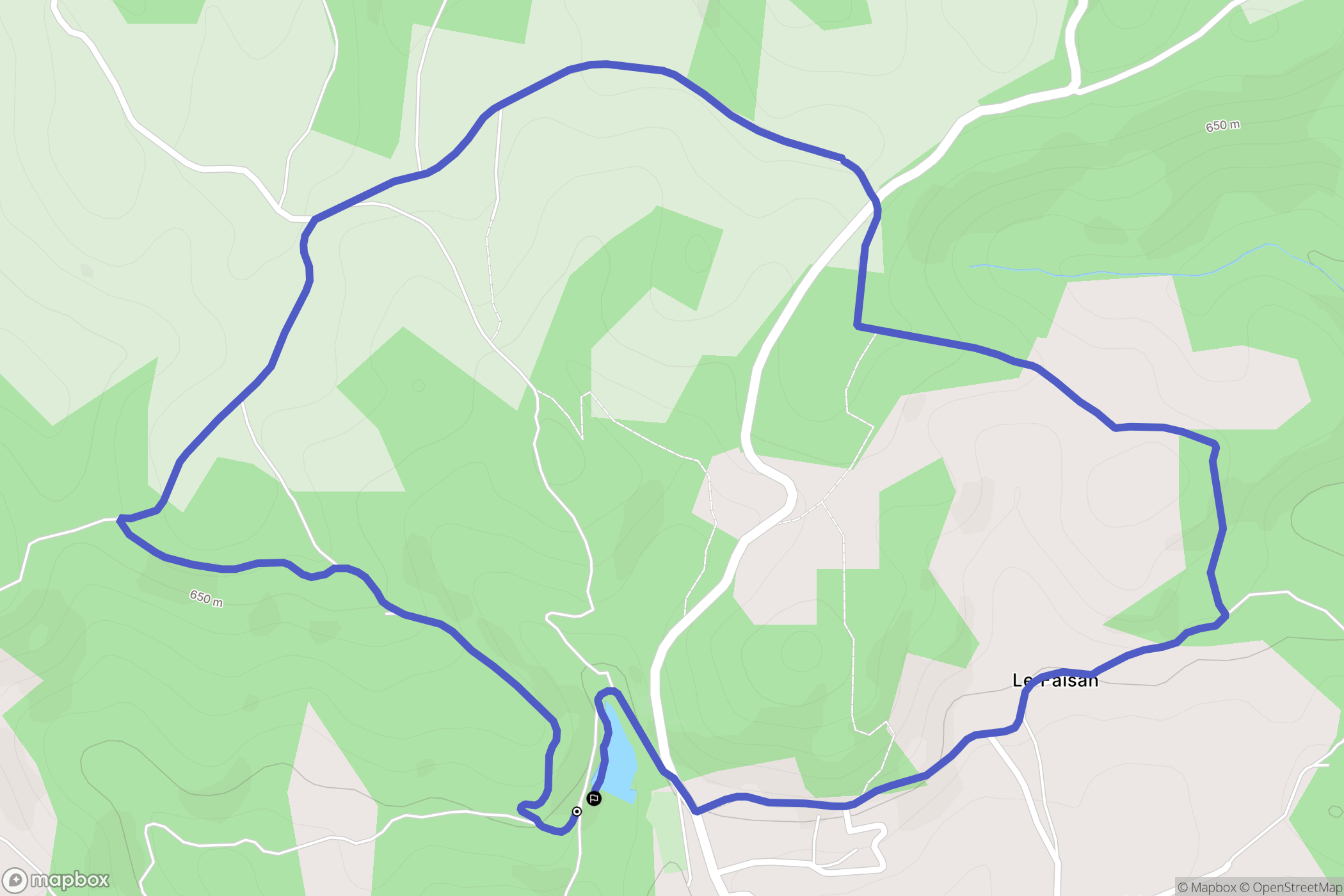 Puycapel : carte du parcours de randonnée - France