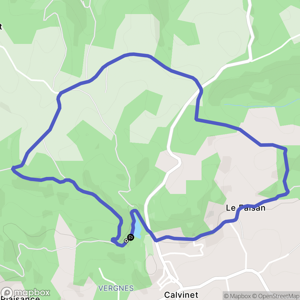 Puycapel : carte du parcours de randonnée - France