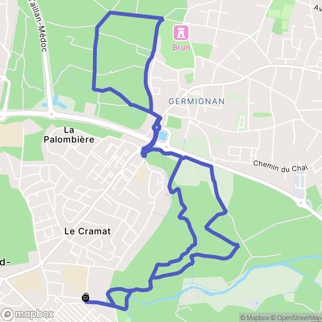 Saint-Médard-en-Jalles : carte du parcours de randonnée - France