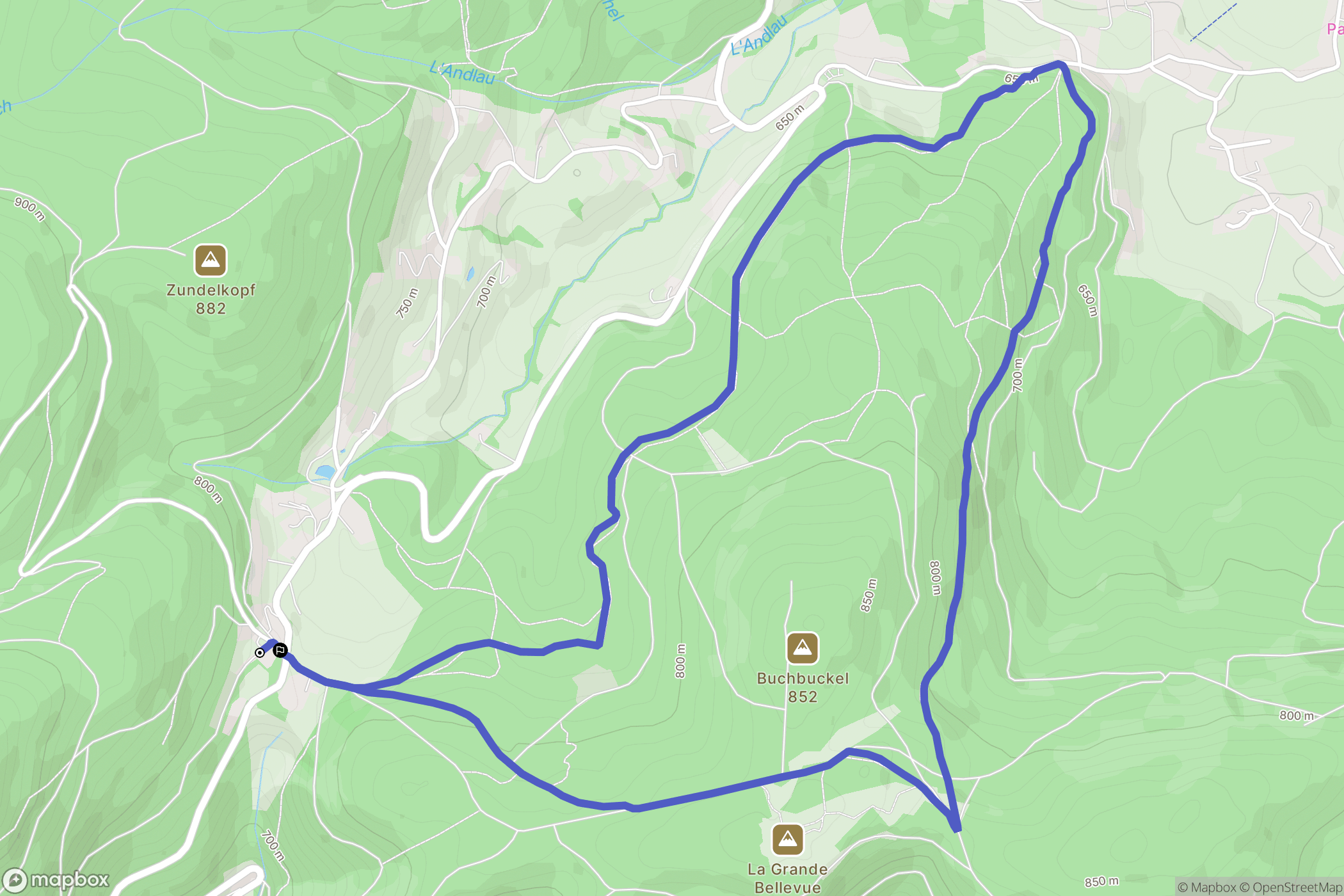 Le Hohwald : carte du parcours de randonnée - France