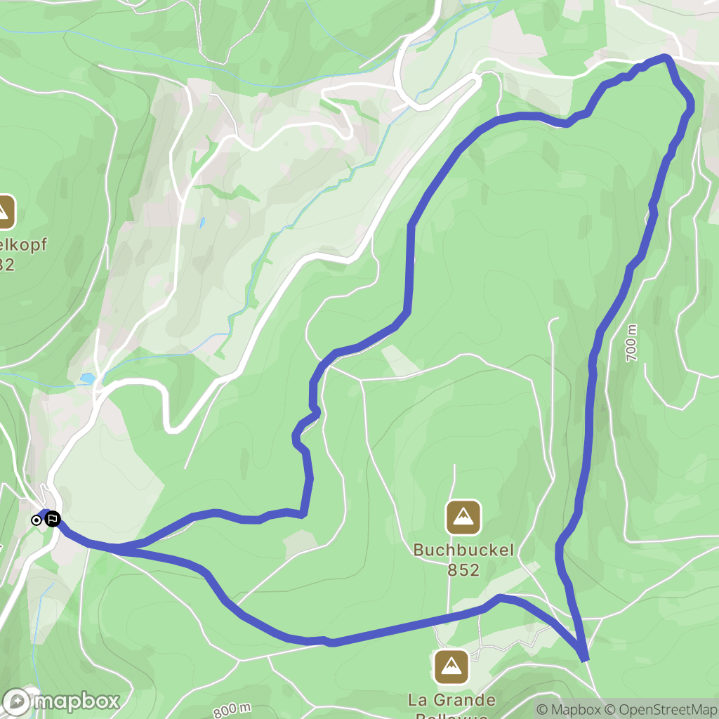 Le Hohwald : carte du parcours de randonnée - France