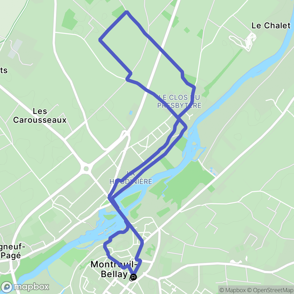 Montreuil-Bellay : carte du parcours de randonnée - France