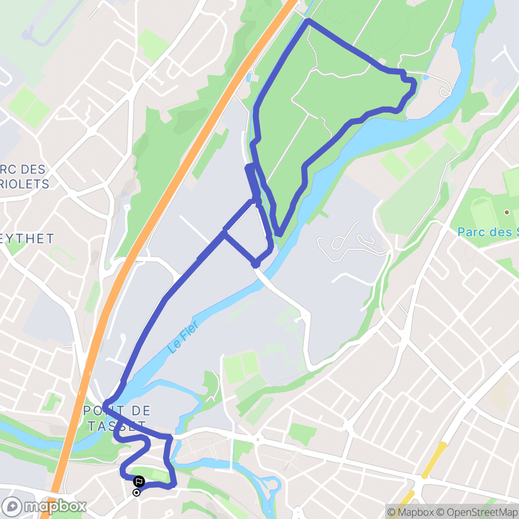 Annecy : carte du parcours de randonnée - France