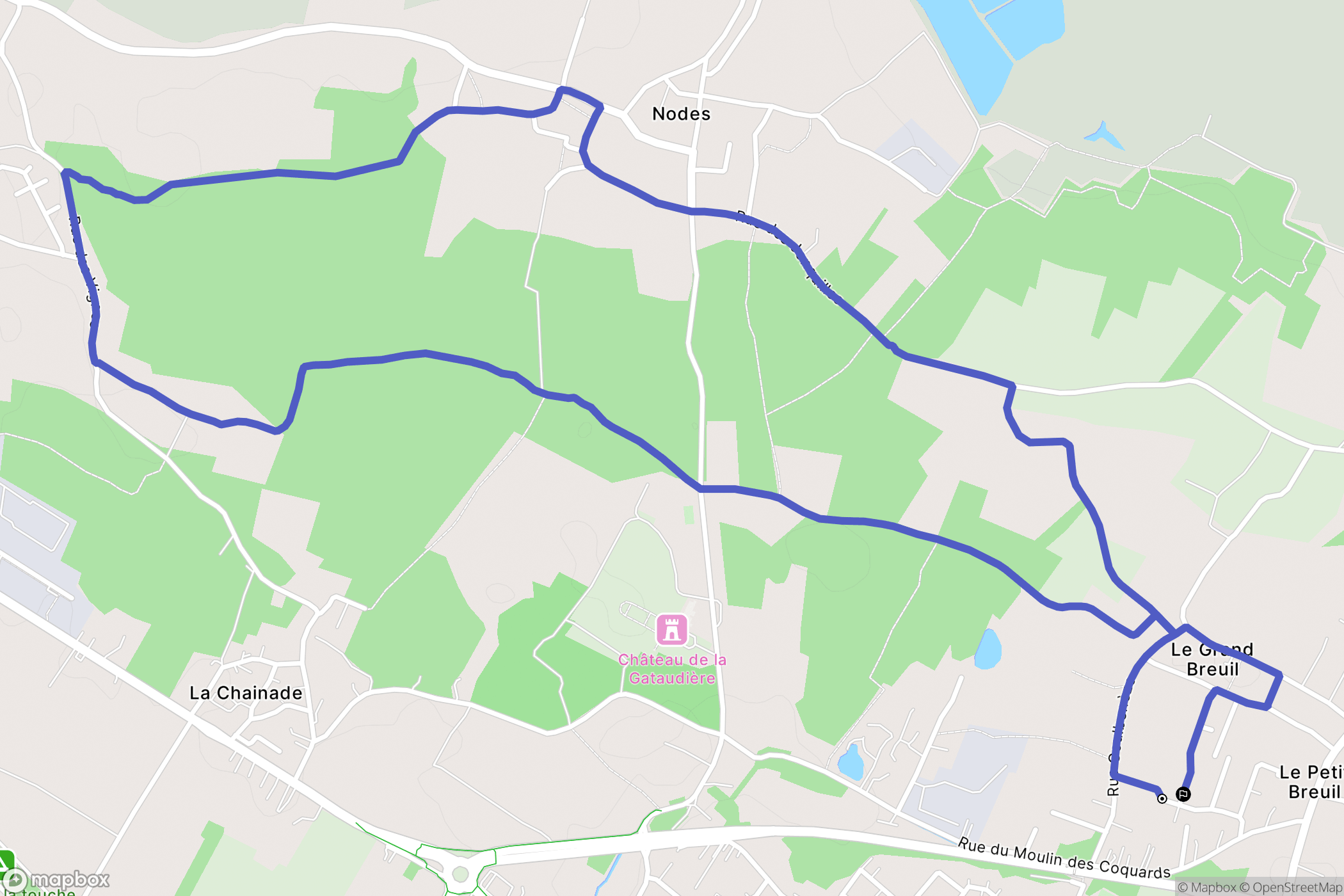 Marennes-Hiers-Brouage : carte du parcours de randonnée - France