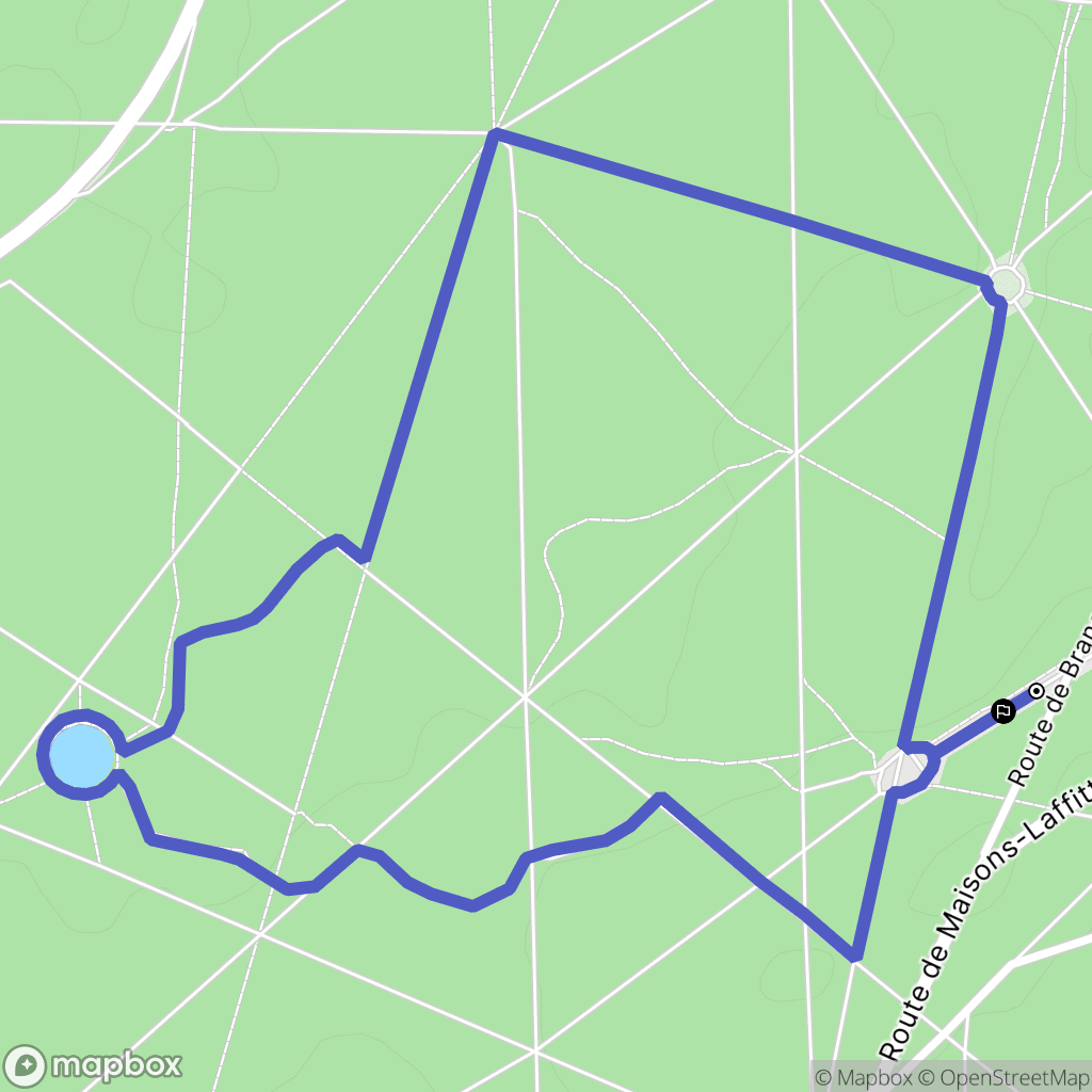 Carrières sous Bois : carte du parcours de randonnée - France