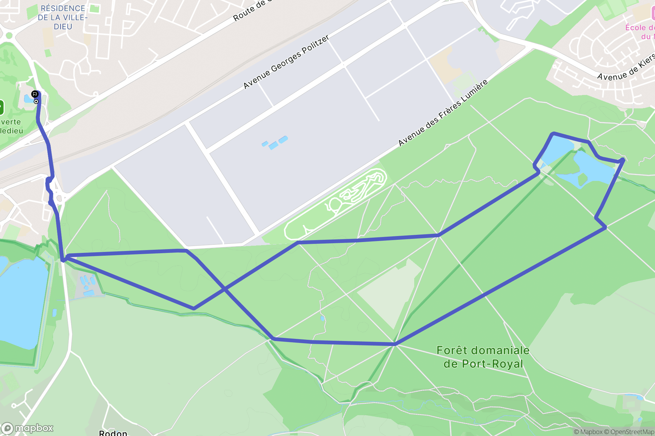 Élancourt : carte du parcours de randonnée - France