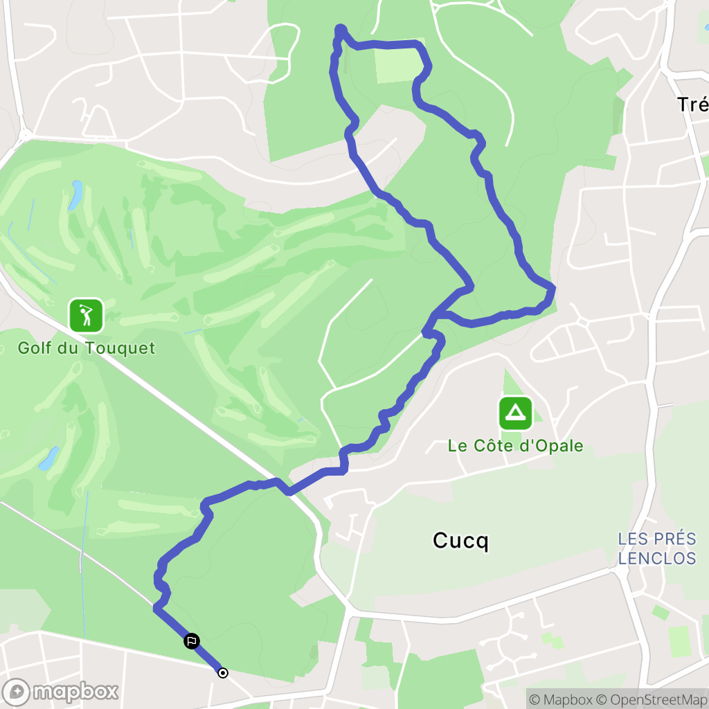 Cucq : carte du parcours de randonnée - France