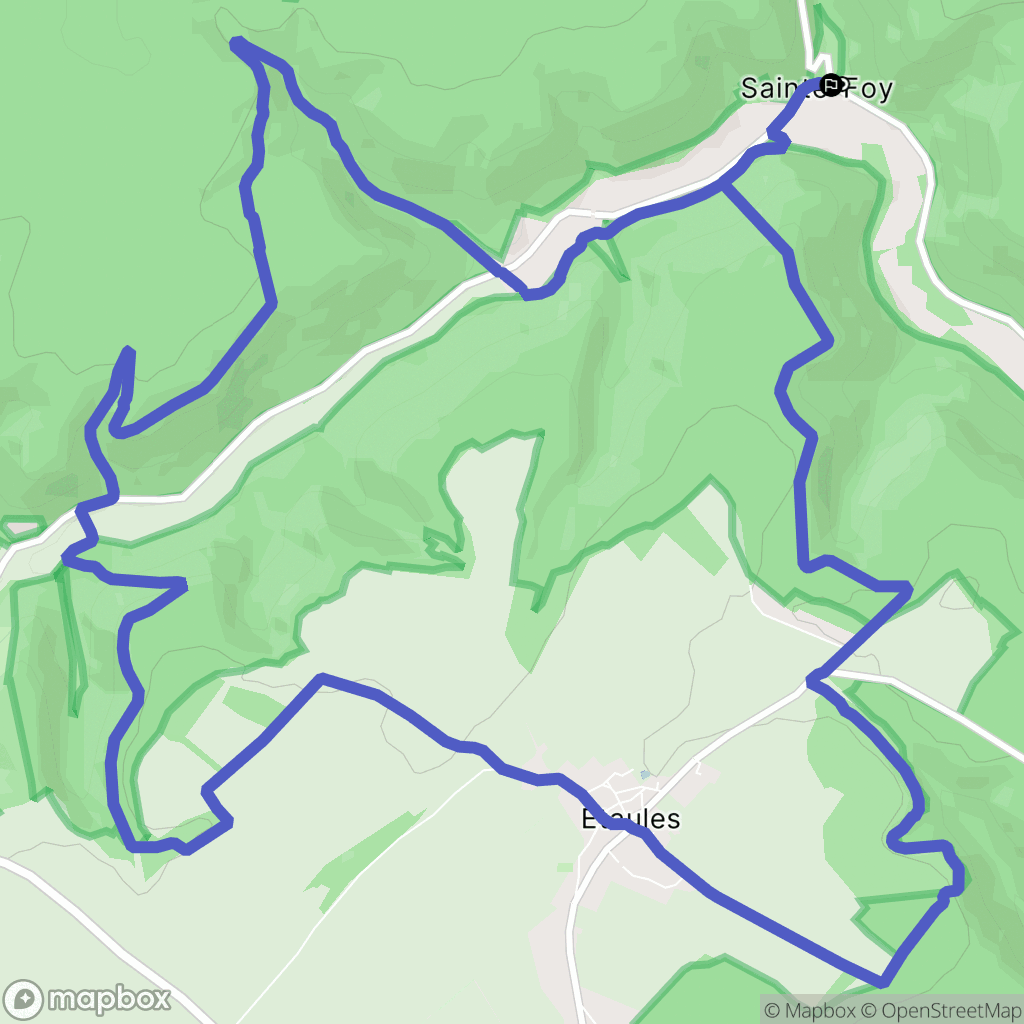 Val-Suzon : carte du parcours de randonnée - France