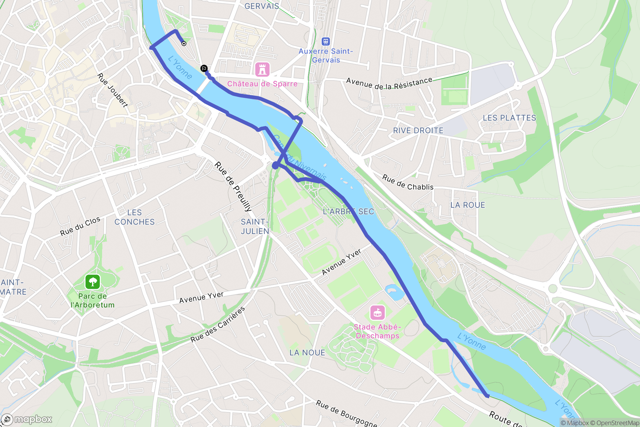Auxerre: routekaart voor buitenactiviteiten - France