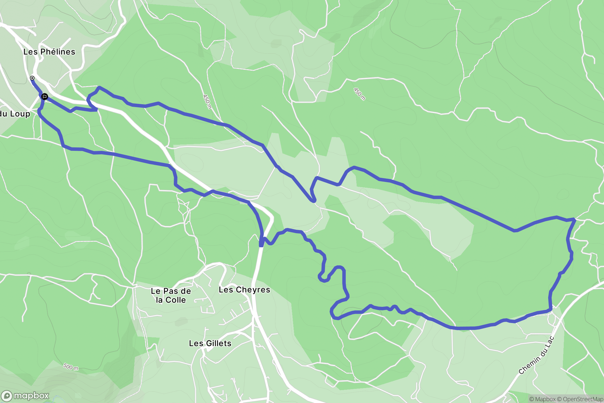 Saint-Julien : carte du parcours de randonnée - France