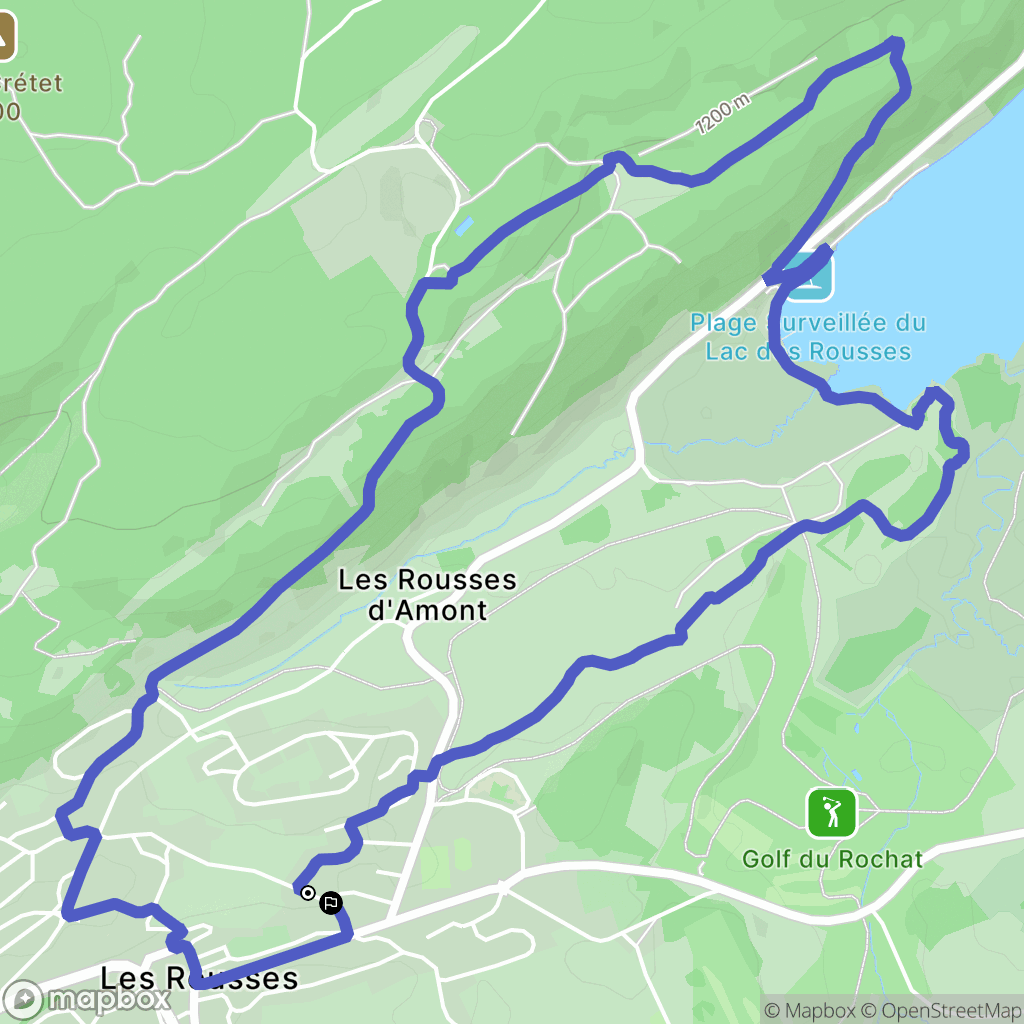 Les Rousses : carte du parcours de randonnée - France