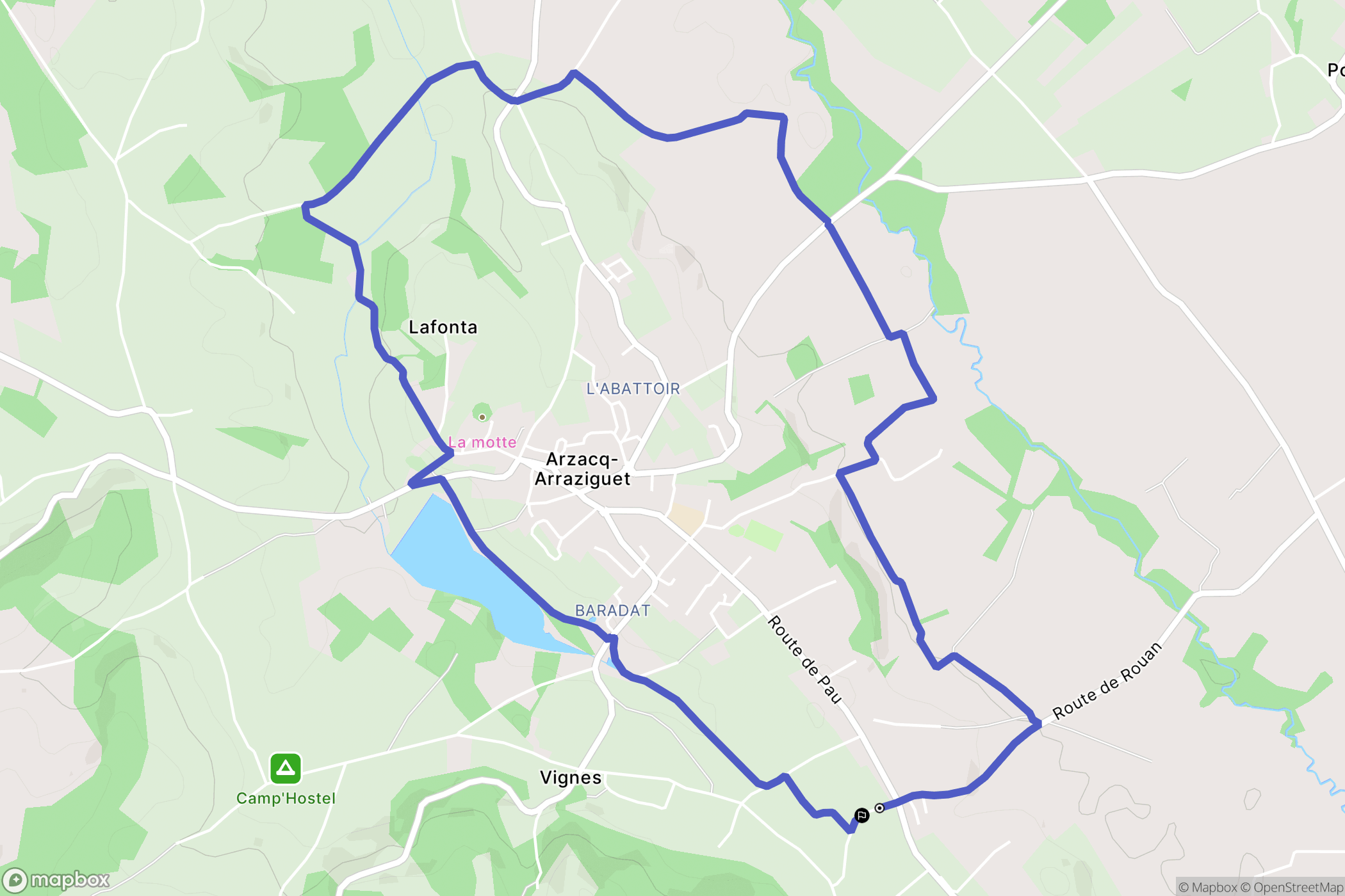 Vignes : carte du parcours de randonnée - France
