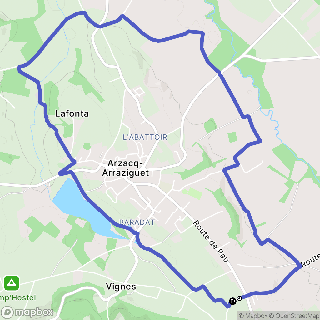 Vignes : carte du parcours de randonnée - France