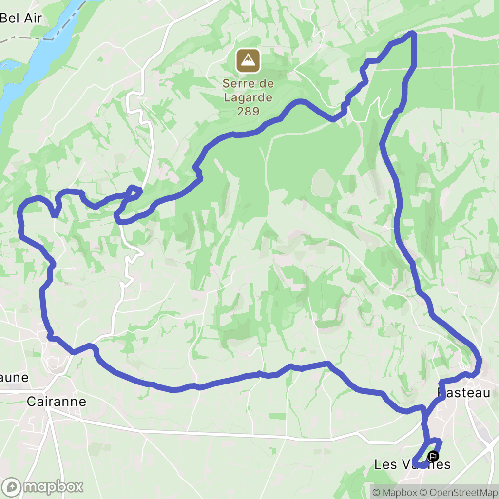 Rasteau : carte du parcours de randonnée - France