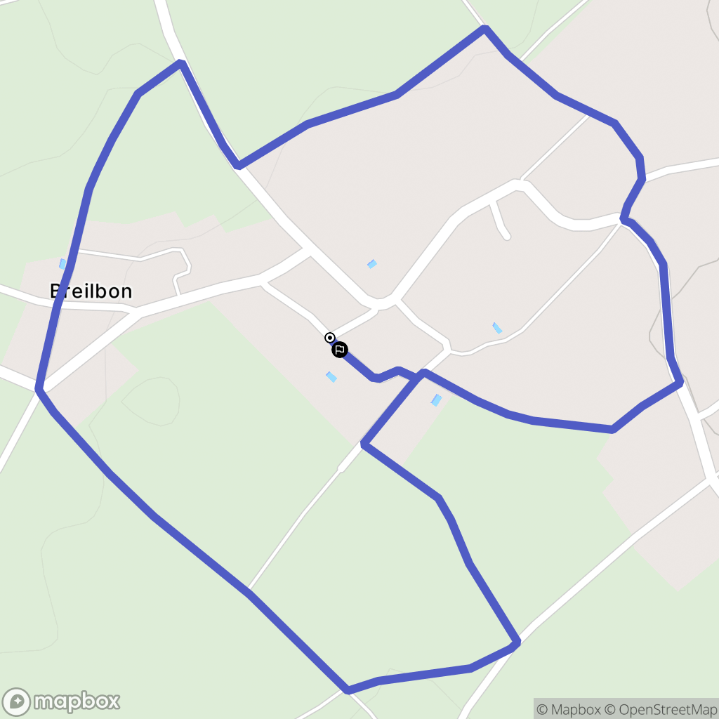 Rouvre : carte du parcours de randonnée - France