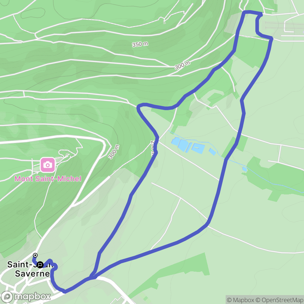Saint-Jean-Saverne : carte du parcours de randonnée - France