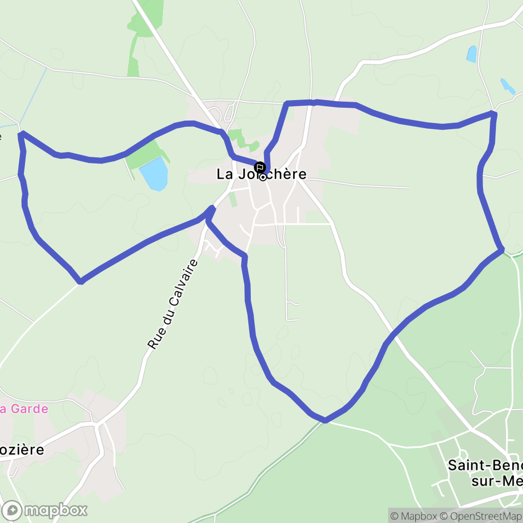 La Jonchère : carte du parcours de randonnée - France
