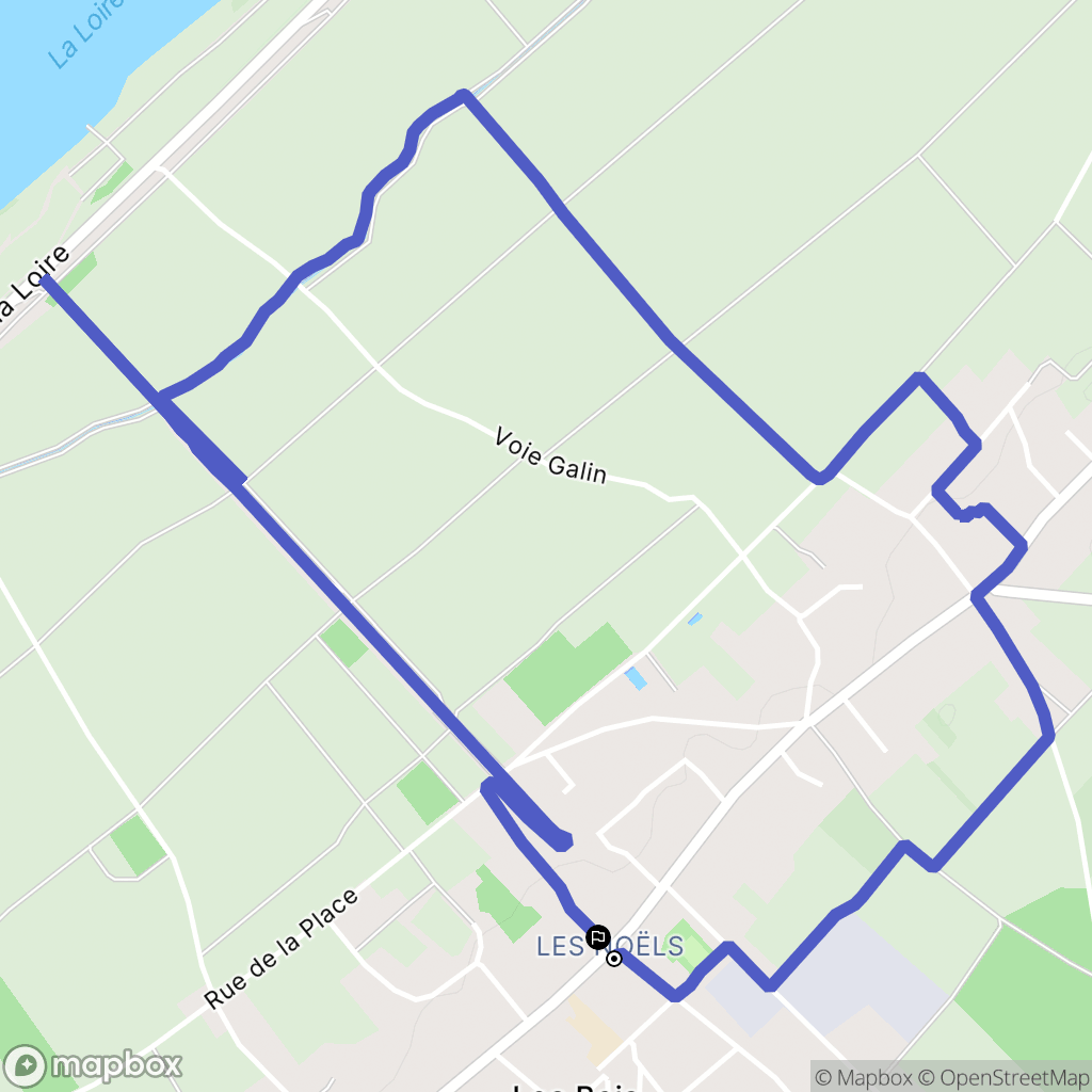 Vineuil : carte du parcours de randonnée - France