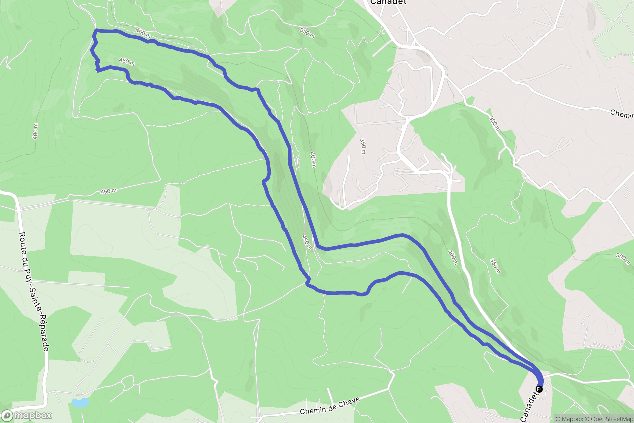 Venelles : carte du parcours de randonnée - France