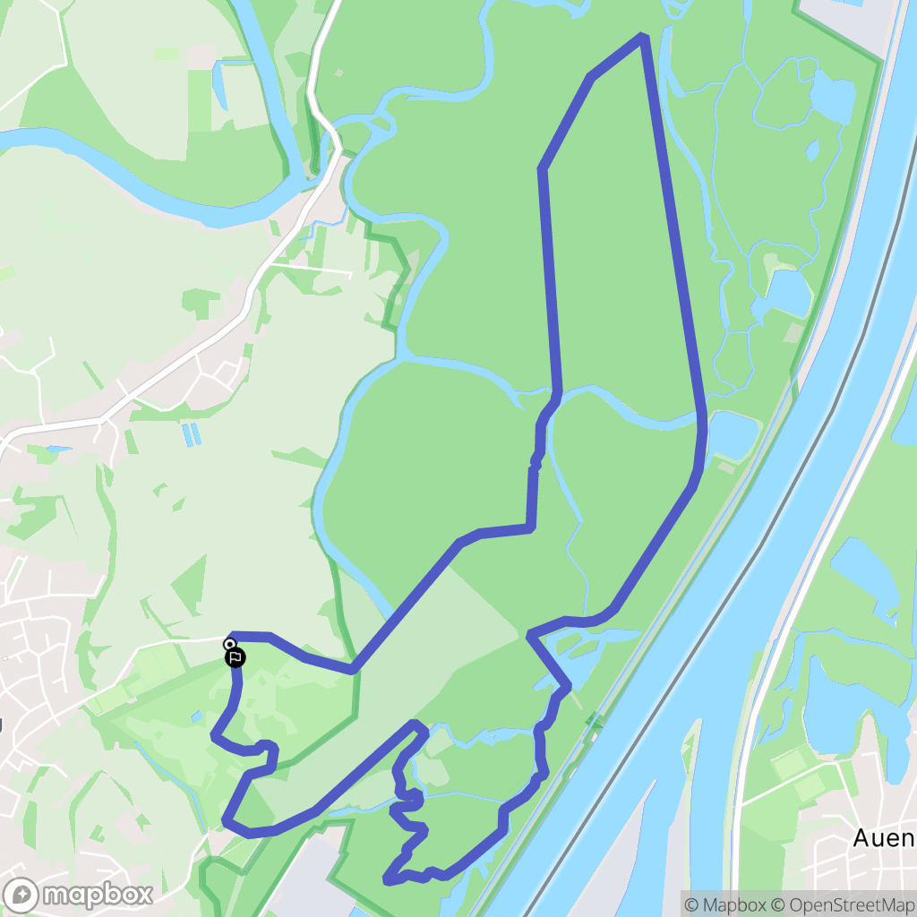 Robertsau : carte du parcours de randonnée - France