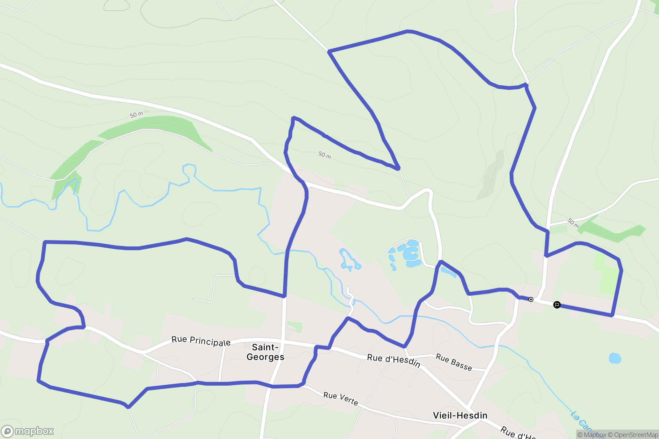Vieil-Hesdin : carte du parcours de randonnée - France