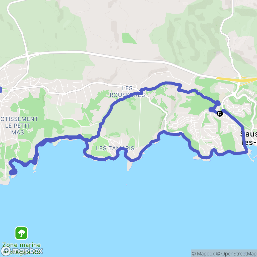 Sausset-les-Pins : carte du parcours de randonnée - France