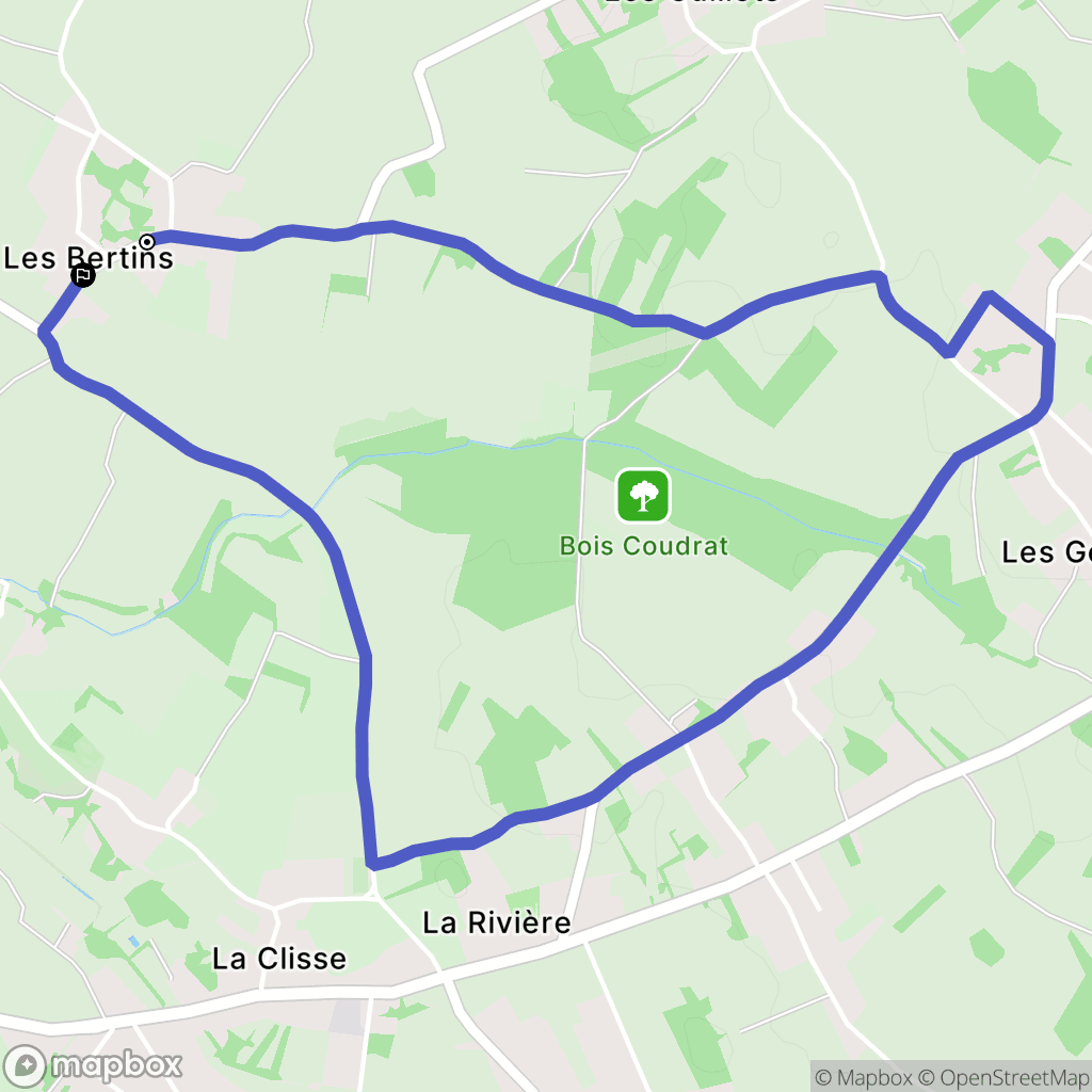 Nieul-lès-Saintes : carte du parcours de randonnée - France