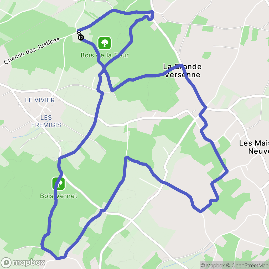 Saint-Romain-de-Benet : carte du parcours de randonnée - France