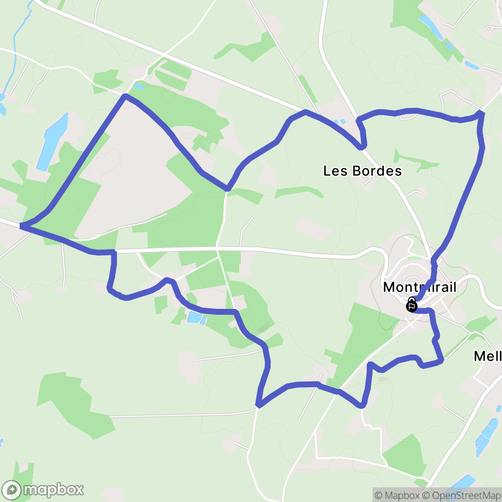 Montmirail : carte du parcours de randonnée - France