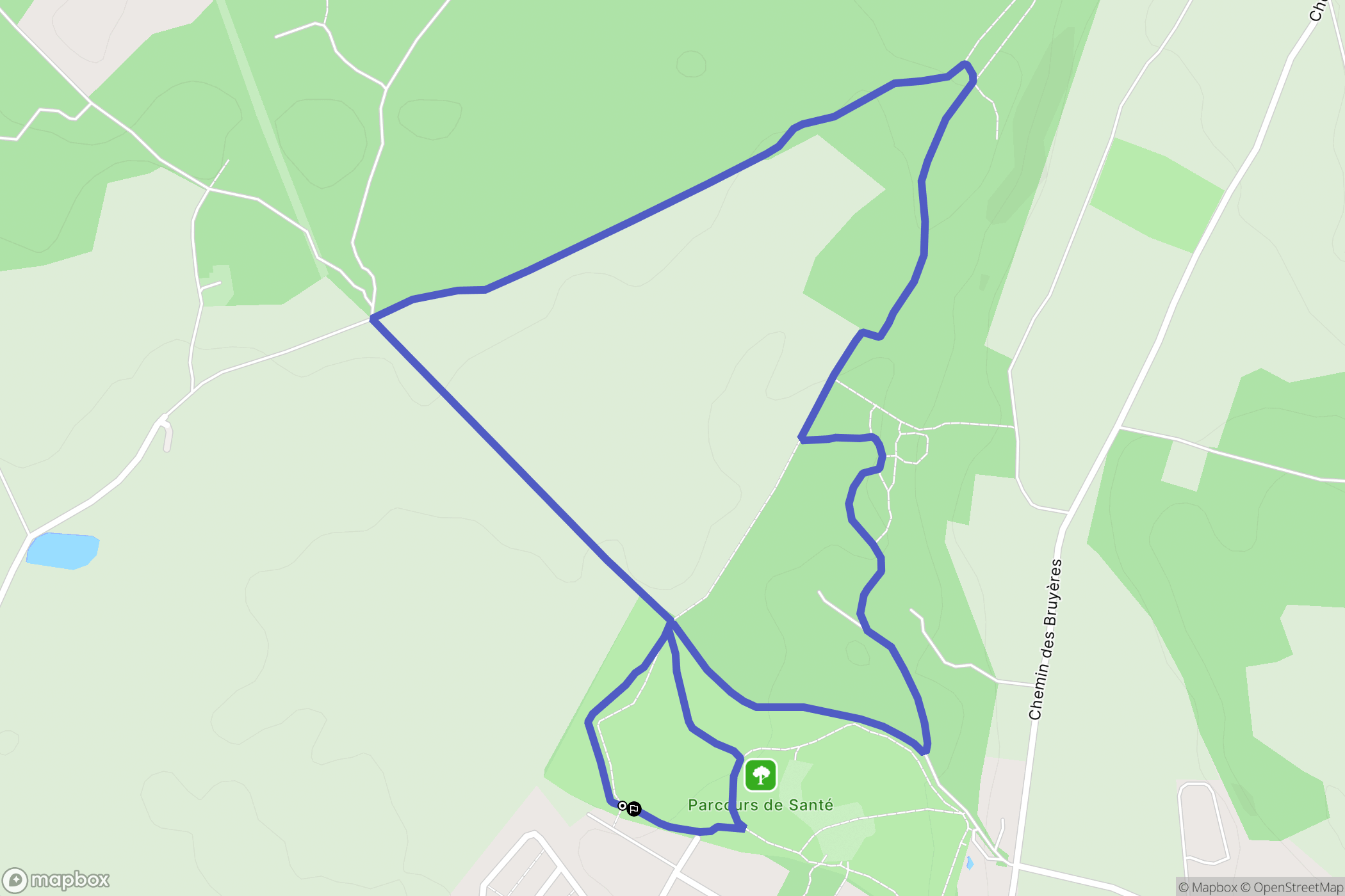 Charvieu-Chavagneux : carte du parcours de randonnée - France