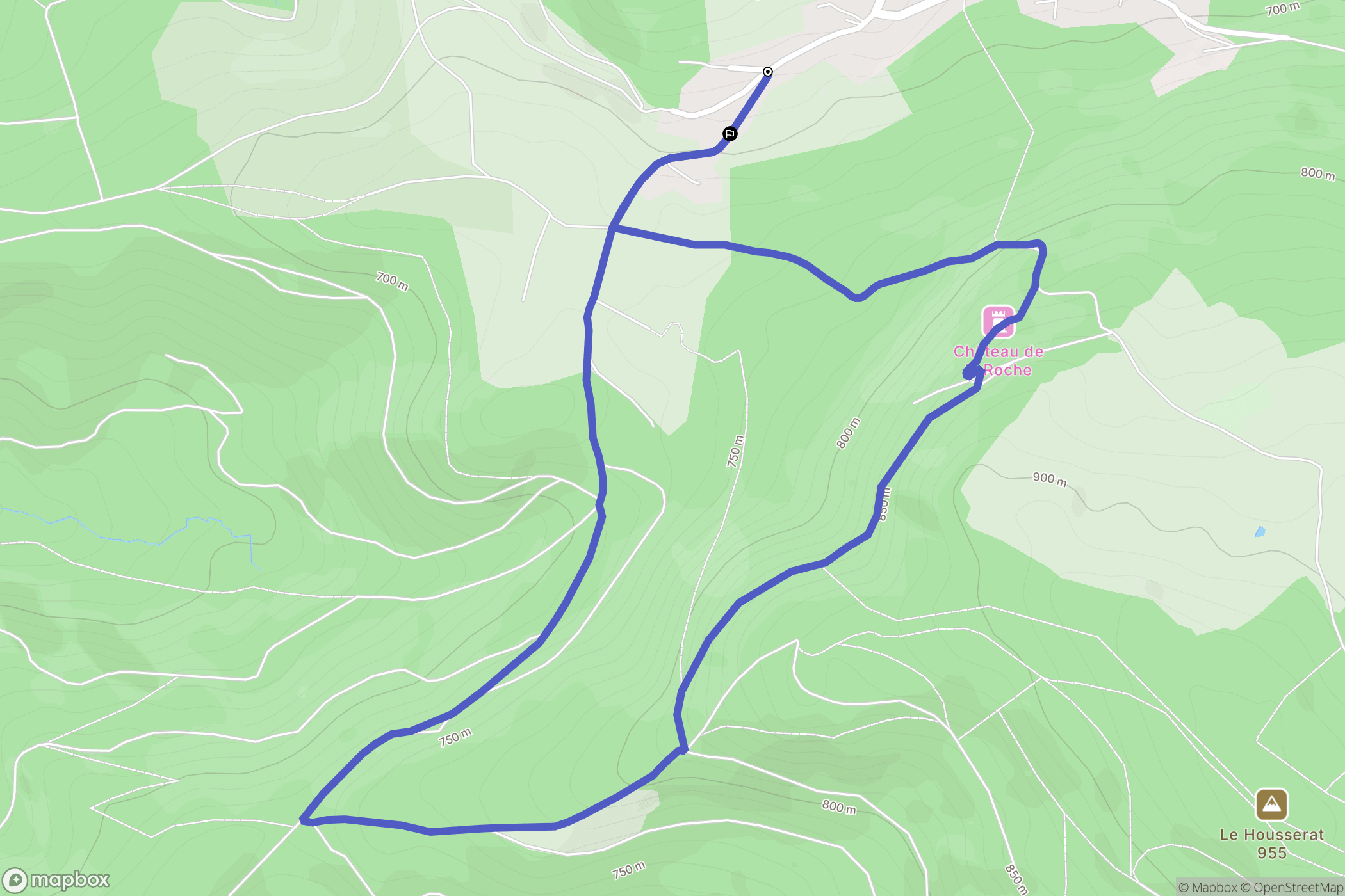 Bellefosse : carte du parcours de randonnée - France