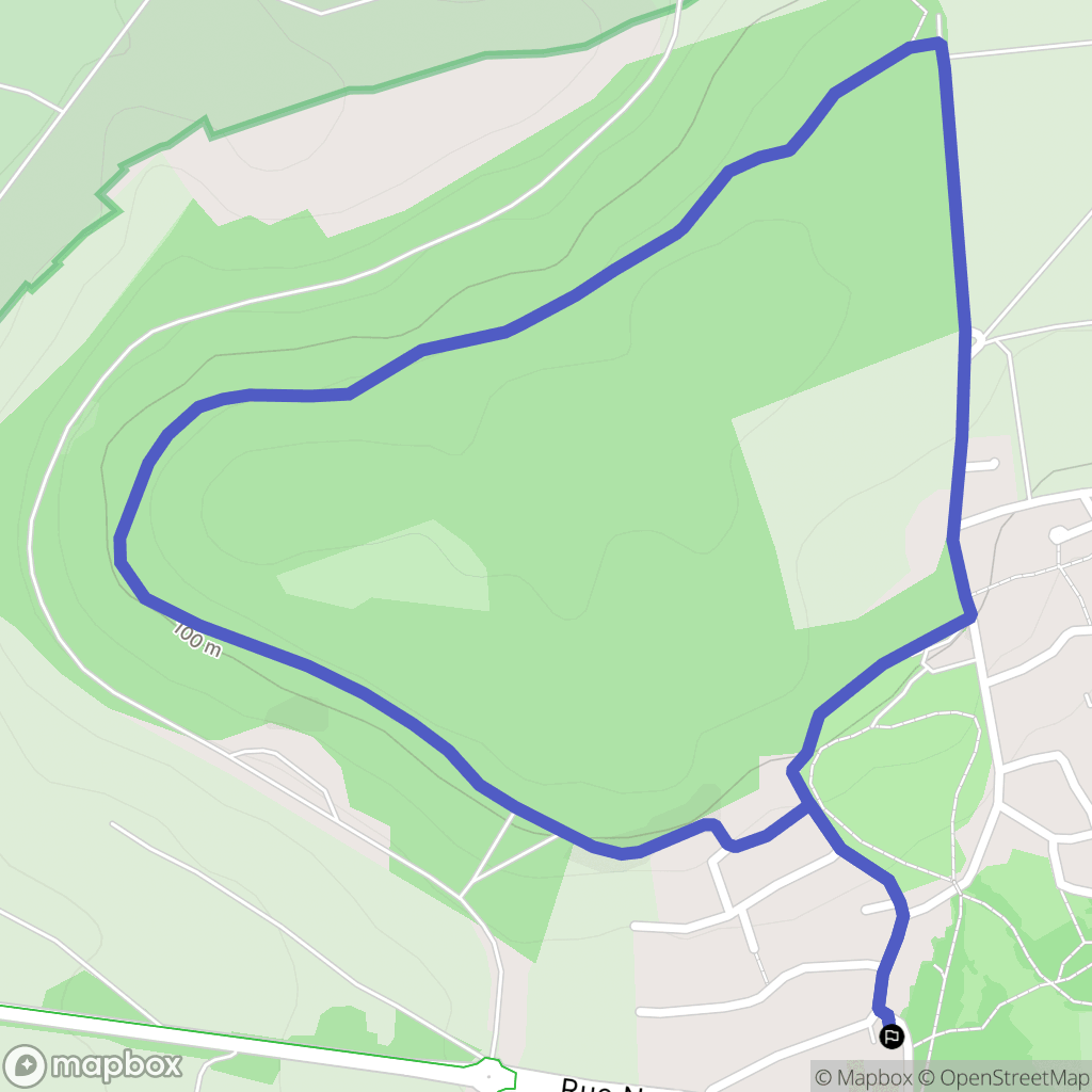 Issou : carte du parcours de randonnée - France