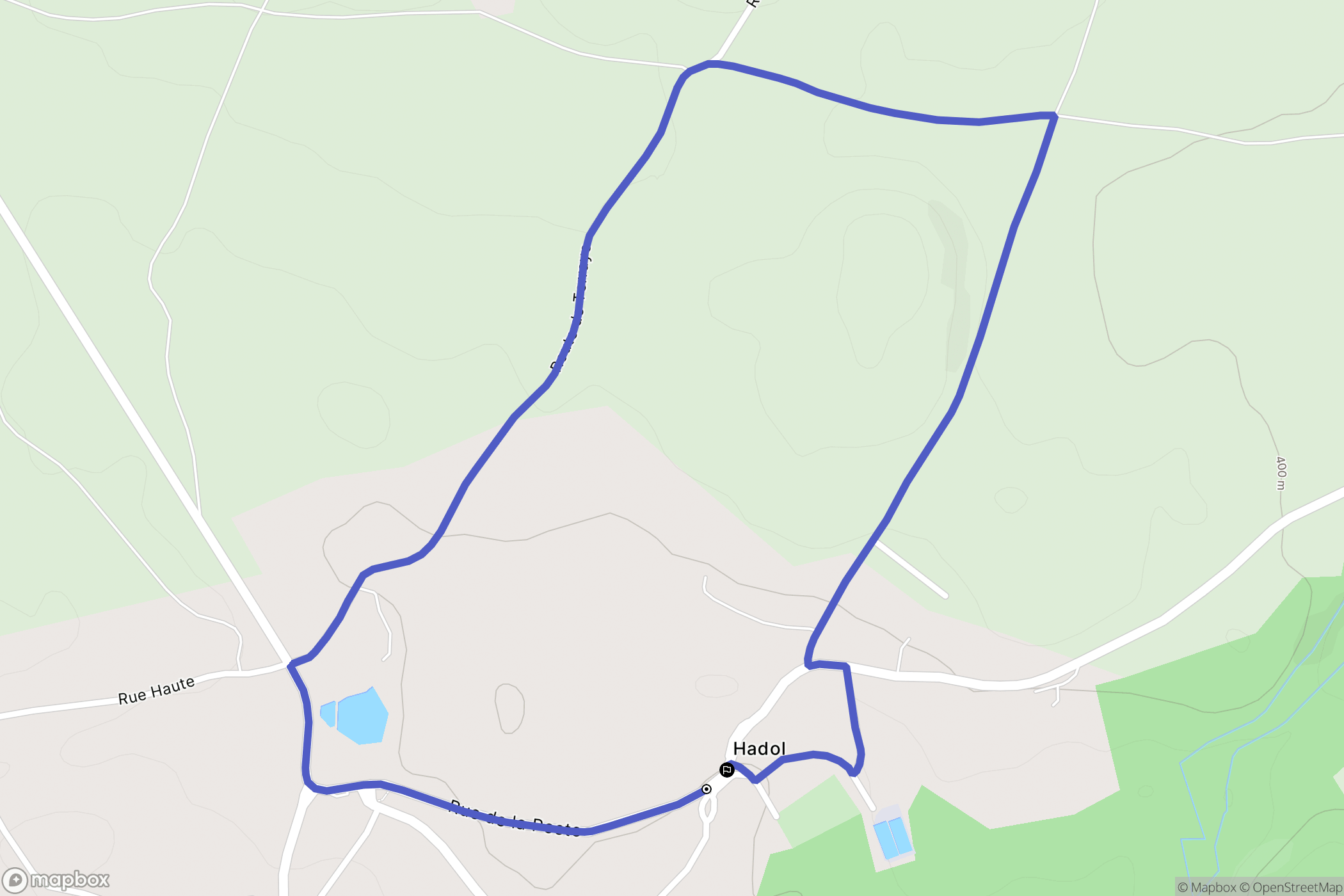 Hadol : carte du parcours de randonnée - France