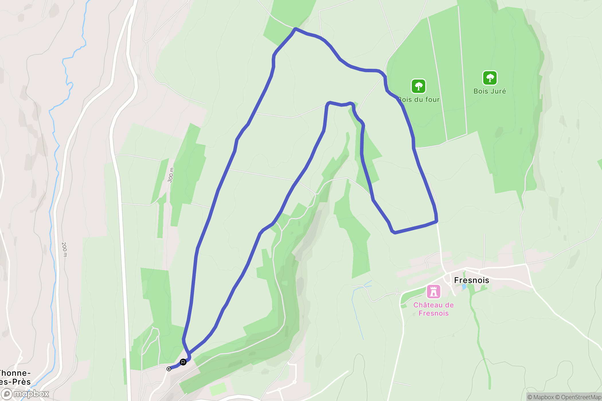 Montmédy : carte du parcours de randonnée - France