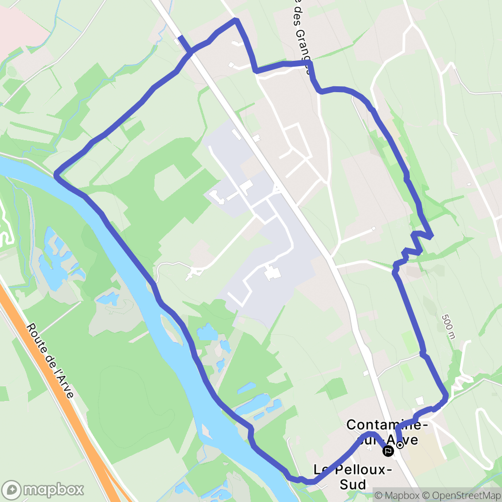 Contamine-sur-Arve : carte du parcours de randonnée - France