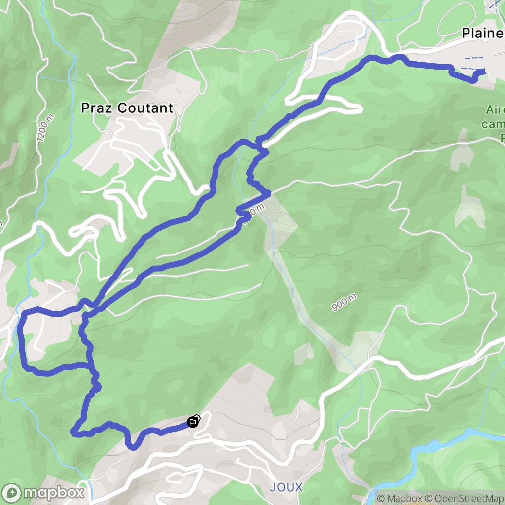 Passy : carte du parcours de randonnée - France