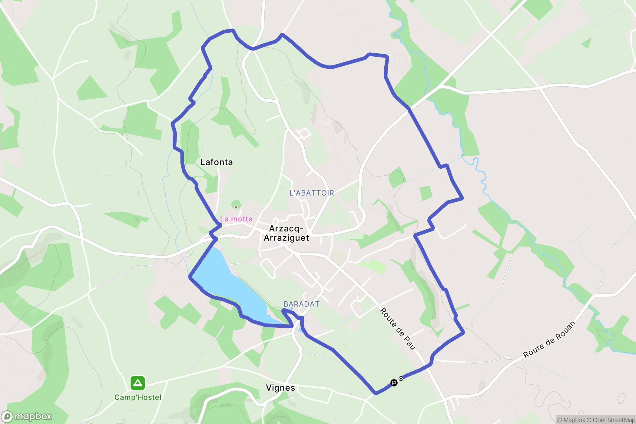 Vignes : carte du parcours de randonnée - France